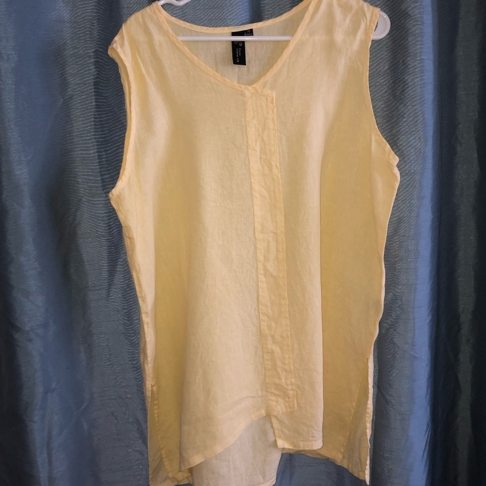 Focus Casual Life XL yellow Asymmetrical Tank Top with Relaxed Fit-